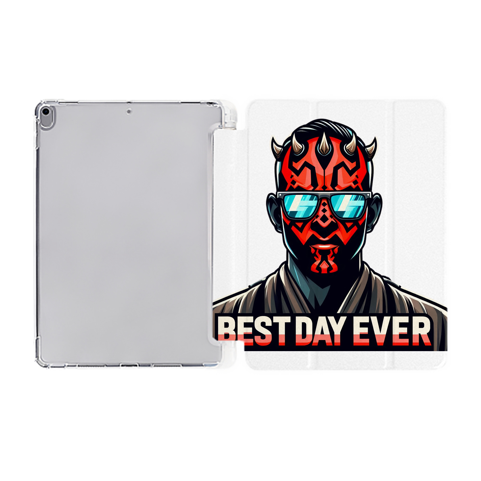 （画像用） スター・ウォーズ Star Wars IPad ケース ペン収納付き 三つ折りスタンド PUレザー×シリコン 対応機種9.5/10.5/10.9インチ